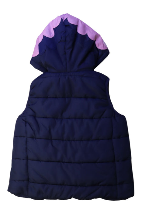 A Navy Outerwear Vests from Seed in size 4T for girl. (Back View)