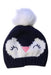 A Navy Winter Hats from Seed in size 6-12M for girl. (Front View)
