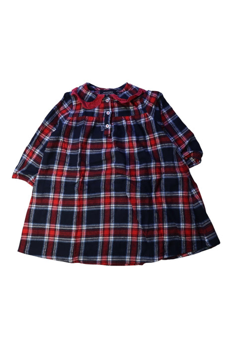 A Red Long Sleeve Dresses from Monoprix in size 3T for girl. (Front View)