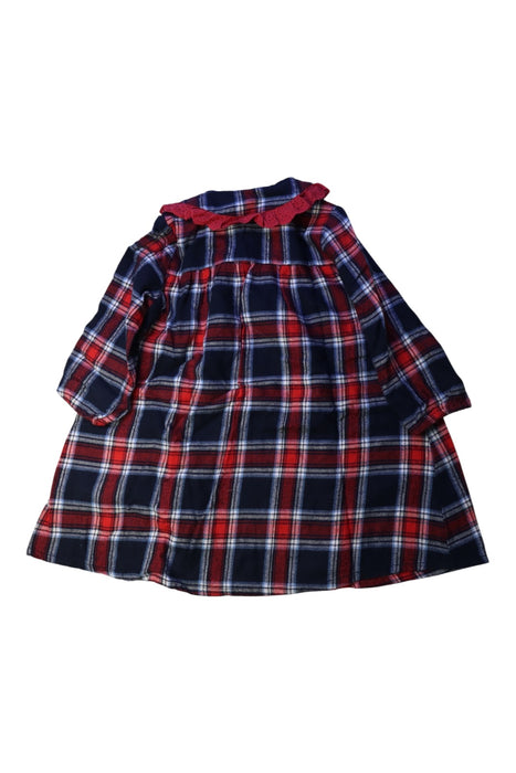 A Red Long Sleeve Dresses from Monoprix in size 3T for girl. (Back View)