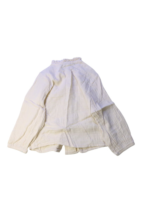 A Beige Long Sleeve Shirts from Petit Bateau in size 3T for girl. (Back View)