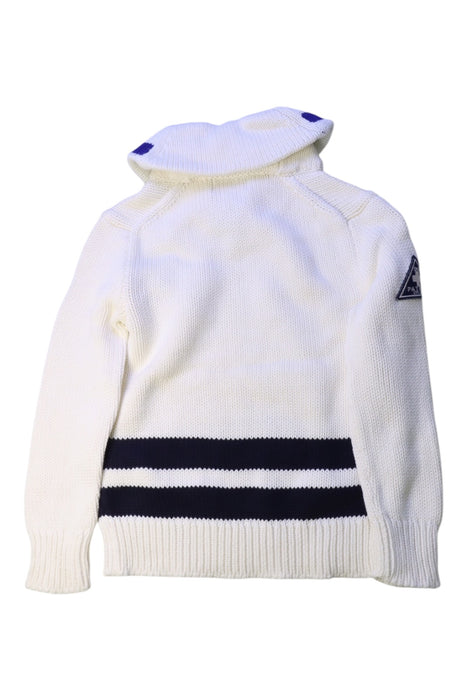 A White Knit Sweaters from Polo Ralph Lauren in size 6T for boy. (Back View)
