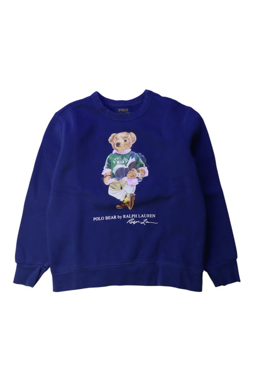 A Blue Crewneck Sweatshirts from Polo Ralph Lauren in size 6T for boy. (Front View)