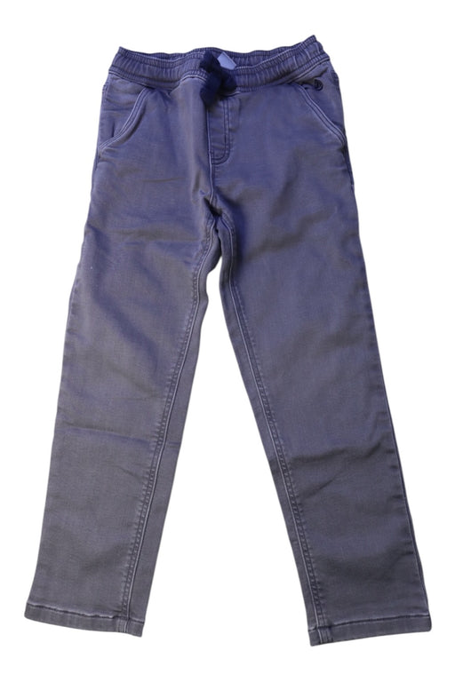 A Blue Casual Pants from Petit Bateau in size 6T for boy. (Front View)