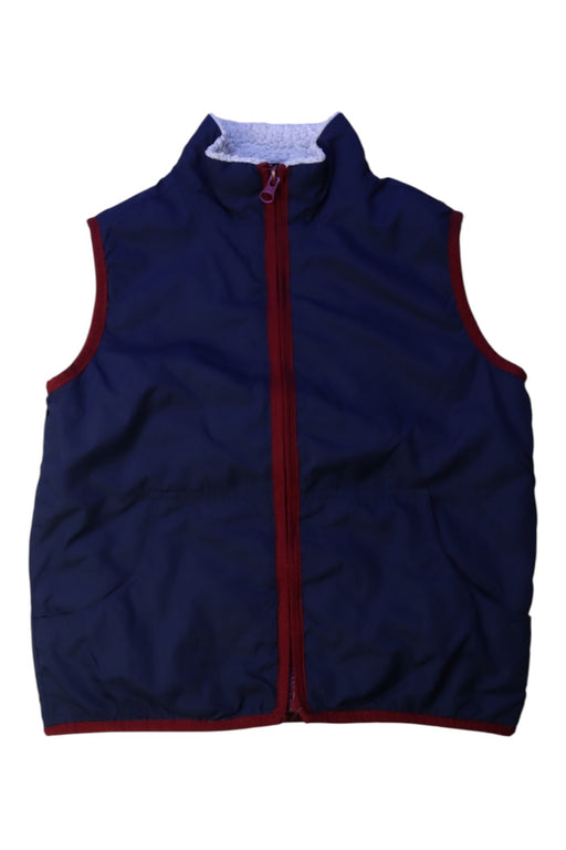 A Navy Outerwear Vests from Janie & Jack in size 5T for boy. (Front View)