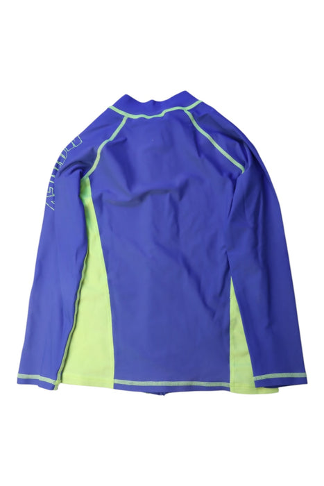A Blue Rash Guards from Minnex in size 5T for neutral. (Back View)