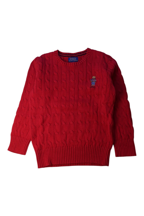 A Red Knit Sweaters from Polo Ralph Lauren in size 7Y for boy. (Front View)