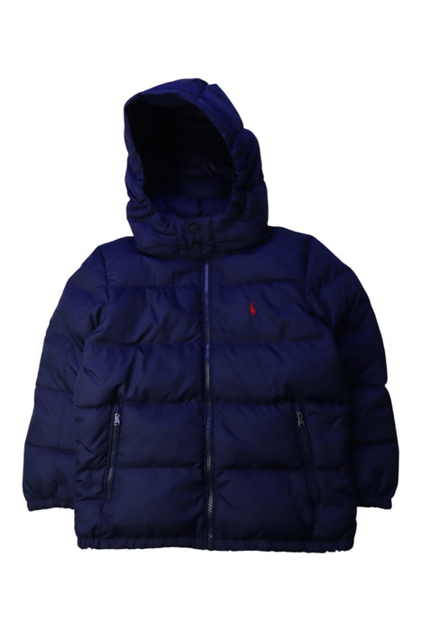 A Navy Puffer/Quilted Coats & Outerwear from Polo Ralph Lauren in size 7Y for boy. (Front View)