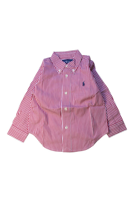 A Red Long Sleeve Shirts from Ralph Lauren in size 12-18M for boy. (Front View)