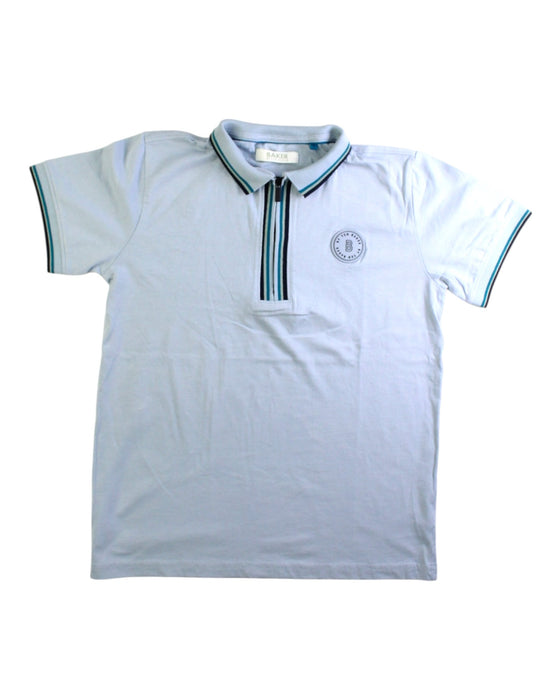 A Blue Short Sleeve Polos from Baker by Ted Baker in size 11Y for boy. (Front View)