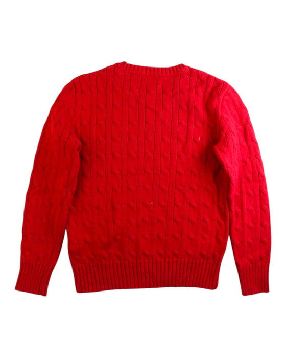 A Red Knit Sweaters from Polo Ralph Lauren in size 8Y for boy. (Back View)