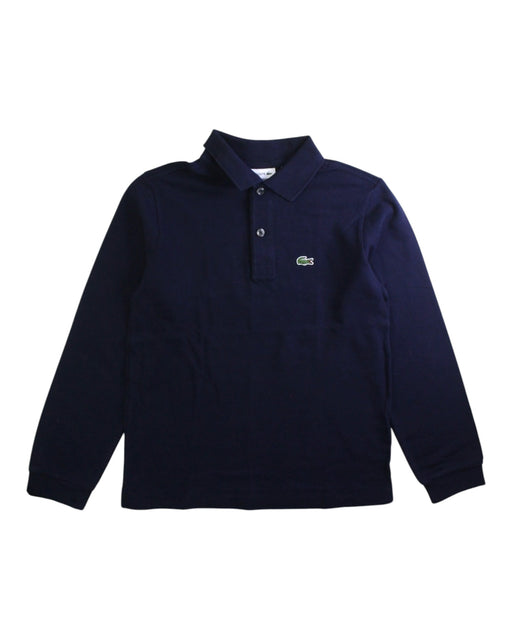 A Navy Long Sleeve Polos from Lacoste in size 10Y for boy. (Front View)