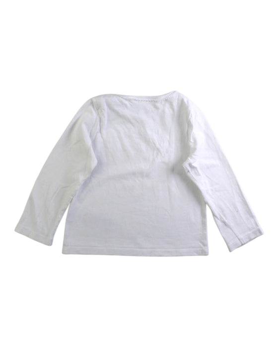 A White Long Sleeve Tops from The Little White Company in size 6-12M for girl. (Back View)
