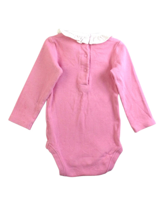 A Pink Long Sleeve Bodysuits from Boden in size 6-12M for girl. (Back View)