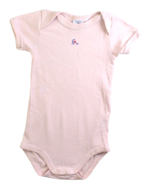A Ivory Short Sleeve Bodysuits from Petit Bateau in size 3-6M for girl. (Front View)