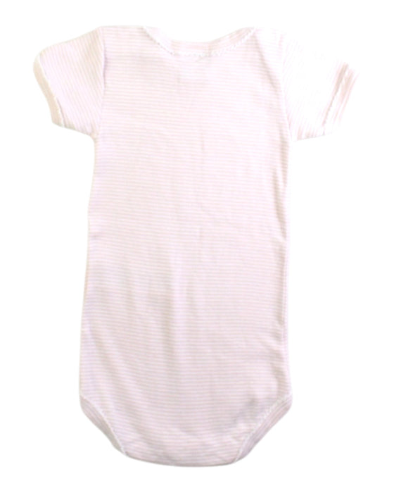 A Beige Short Sleeve Bodysuits from Petit Bateau in size 3-6M for girl. (Back View)