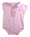A Pink Short Sleeve Bodysuits from Ralph Lauren in size 6-12M for girl. (Front View)