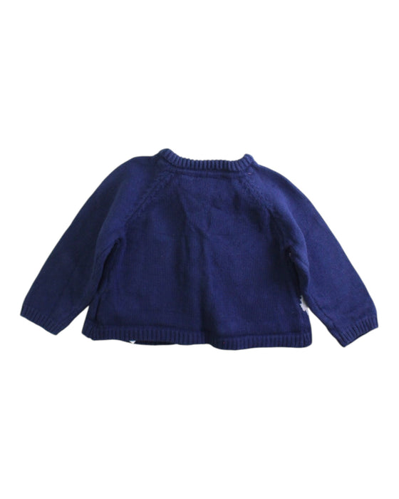 A Navy Cardigans from Jojo Maman Bébé in size 6-12M for girl. (Back View)