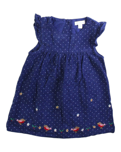 A Navy Sleeveless Dresses from Jojo Maman Bébé in size 6-12M for girl. (Front View)