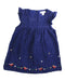 A Navy Sleeveless Dresses from Jojo Maman Bébé in size 6-12M for girl. (Front View)
