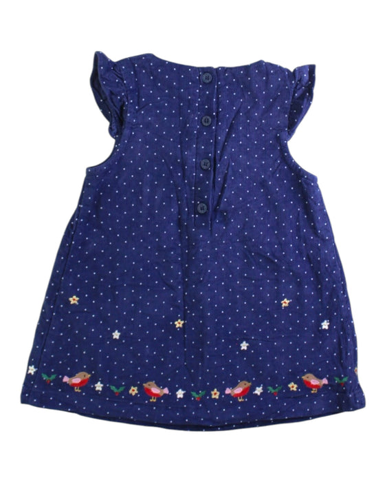 A Navy Sleeveless Dresses from Jojo Maman Bébé in size 6-12M for girl. (Back View)