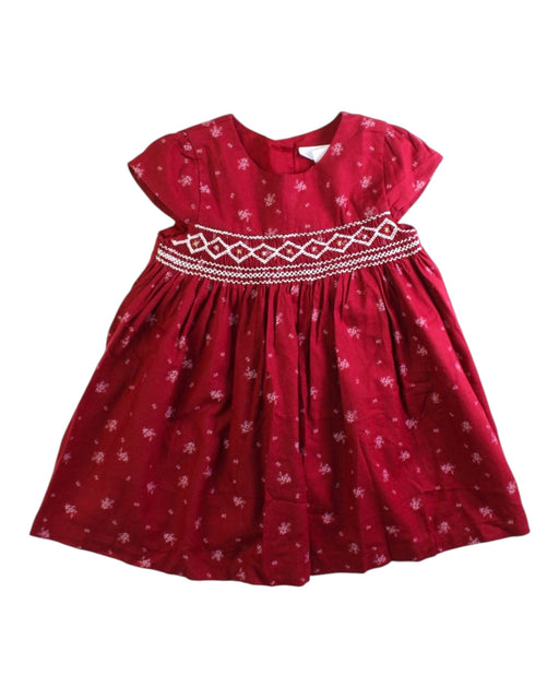 A Red Short Sleeve Dresses from The Little White Company in size 6-12M for girl. (Front View)