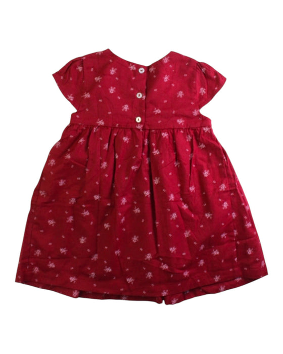 A Red Short Sleeve Dresses from The Little White Company in size 6-12M for girl. (Back View)