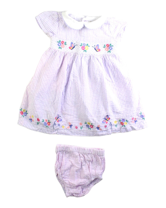 A Purple Dress Sets from Jojo Maman Bébé in size 3-6M for girl. (Front View)