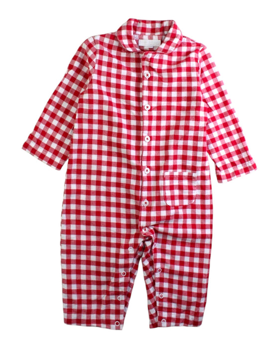 A Red Long Sleeve Rompers from The Little White Company in size 6-12M for neutral. (Front View)