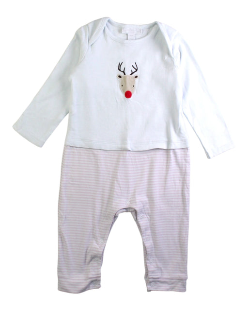 A White Long Sleeve Rompers from The Little White Company in size 6-12M for girl. (Front View)
