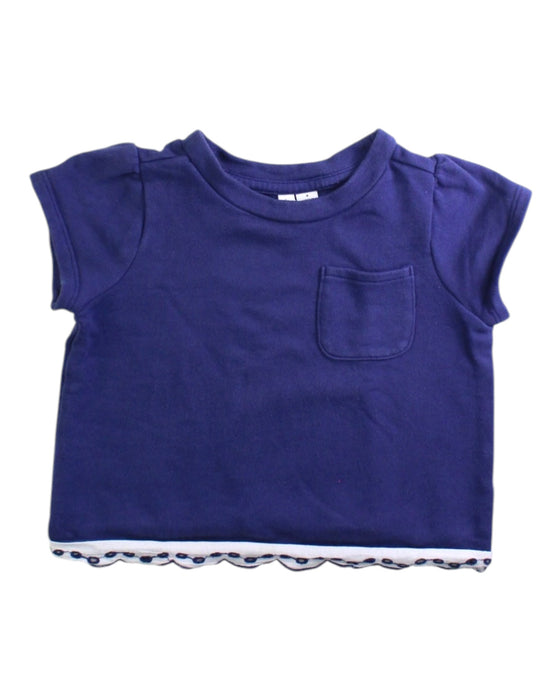 A Blue Short Sleeve Tops from Janie & Jack in size 4T for girl. (Front View)