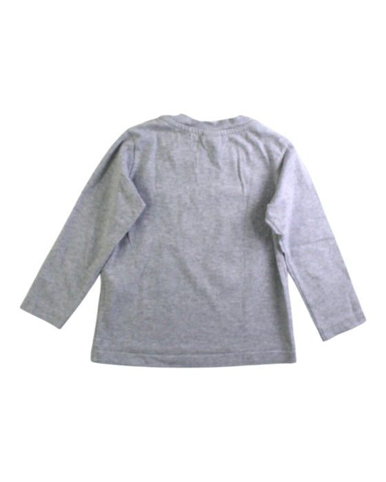 A Grey Long Sleeve T Shirts from Petit Bateau in size 3T for boy. (Back View)