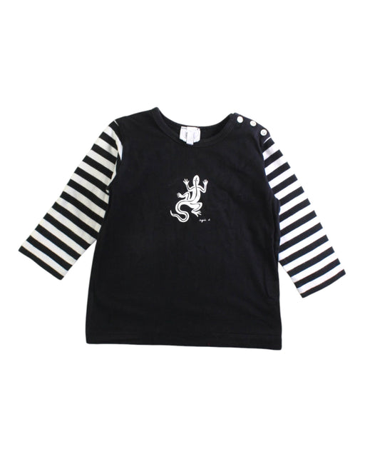 A Black Long Sleeve Tops from Agnes b. in size 2T for girl. (Front View)