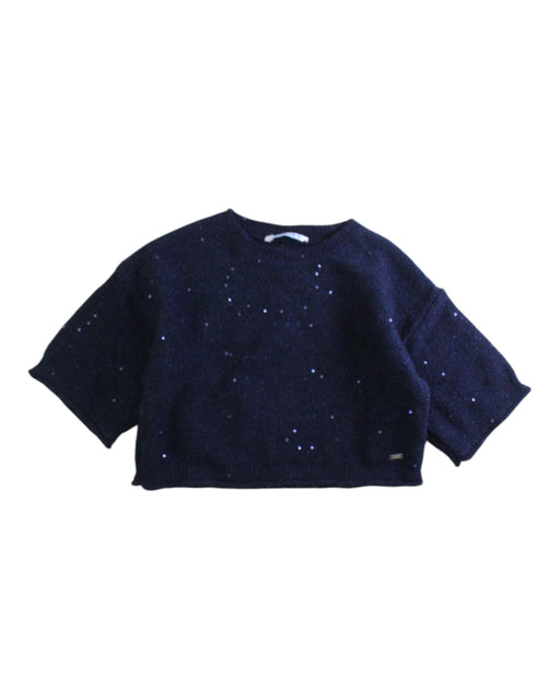 A Navy Knit Sweaters from Mayoral in size 4T for girl. (Front View)