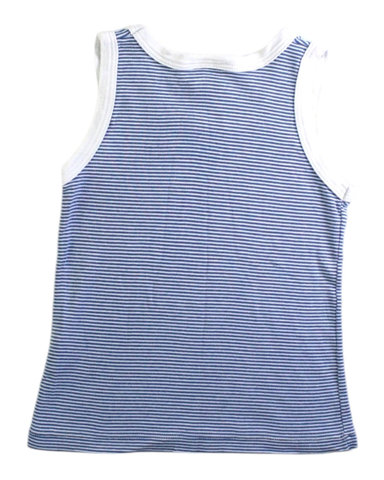 A Blue Sleeveless T Shirts from Petit Bateau in size 3T for boy. (Back View)