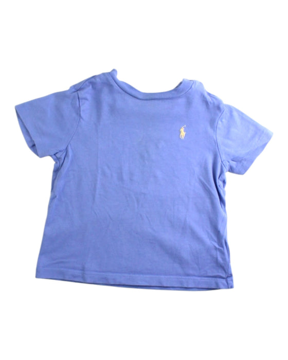 A Blue Short Sleeve T Shirts from Ralph Lauren in size 6-12M for boy. (Front View)
