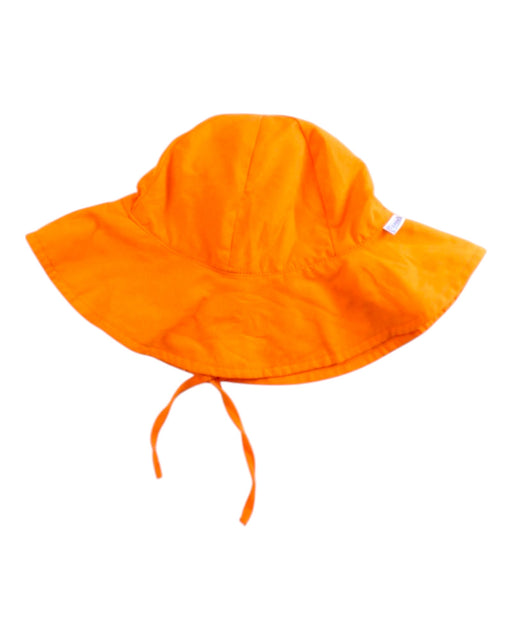 A Orange Sun Hats from i play in size 6-12M for girl. (Front View)