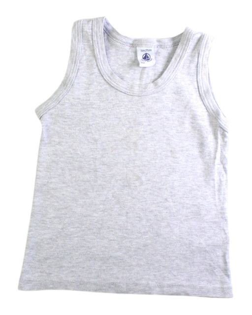 A Grey Sleeveless Tops from Petit Bateau in size 3T for boy. (Front View)