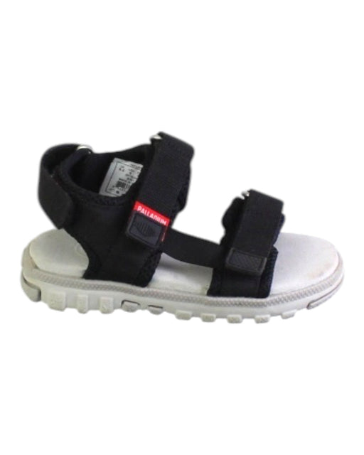 A Black Sandals from Palladium in size 4T for neutral. (Front View)