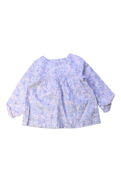 A Blue Long Sleeve Tops from The Little White Company in size 3-6M for girl. (Front View)