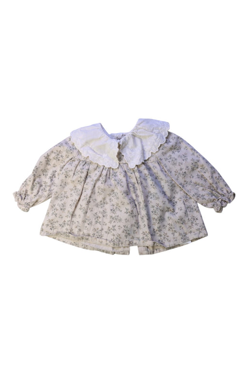 A Beige Long Sleeve Tops from Louisiella in size 6-12M for girl. (Front View)