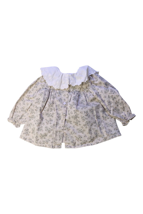 A Beige Long Sleeve Tops from Louisiella in size 6-12M for girl. (Back View)