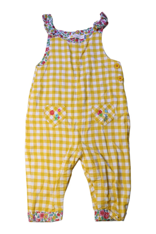 A Yellow Long Overalls from Boden in size 6-12M for girl. (Front View)