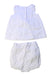 A White Shorts Sets from The Little White Company in size 3-6M for girl. (Back View)