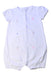 A White Short Sleeve Rompers from The Little White Company in size 6-12M for girl. (Front View)