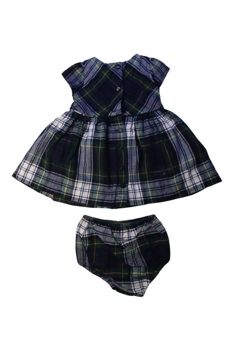 A Navy Dress Sets from Ralph Lauren in size 3-6M for girl. (Back View)