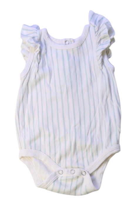 A White Sleeveless Bodysuits from Pehr in size 3-6M for boy. (Front View)