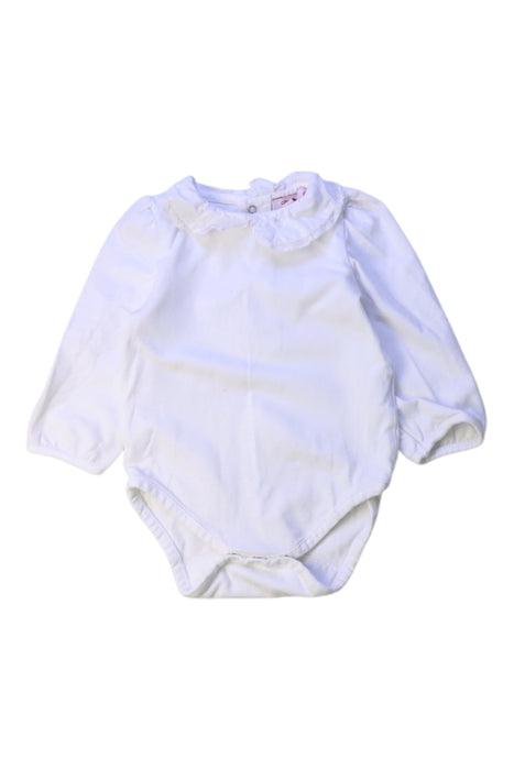 A White Long Sleeve Bodysuits from Confiture in size 6-12M for girl. (Front View)