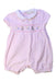 A Pink Short Sleeve Rompers from Jojo Maman Bébé in size 3-6M for girl. (Front View)
