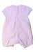 A Pink Short Sleeve Rompers from Jojo Maman Bébé in size 3-6M for girl. (Back View)